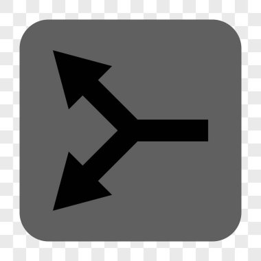 Bifurkasyon ok sol yuvarlak kare düğme