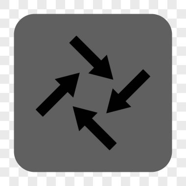 Merkezcil okları yuvarlak kare düğme