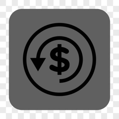 Ters ibraz yuvarlak kare düğme