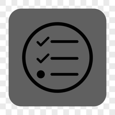 Denetim listesi yuvarlak kare düğme