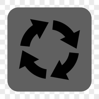 Dolaşım yuvarlak kare düğme