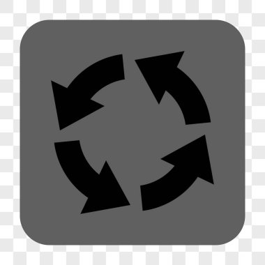 Dolaşım yuvarlak kare düğme