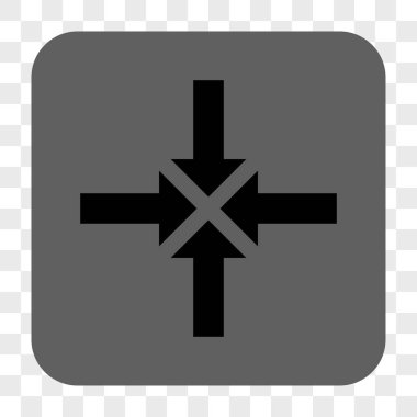 Oklar yuvarlak kare düğmeye basmak