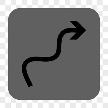 Eğri ok yuvarlak kare düğme