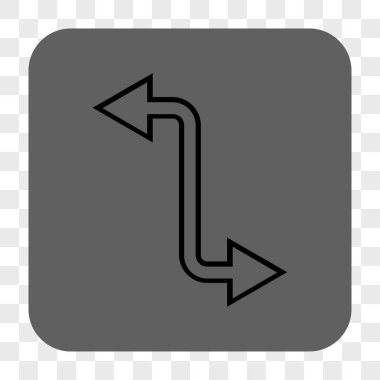 Eğri Exchange ok yuvarlak kare düğme