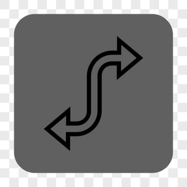 Eğri Exchange ok yuvarlak kare düğme