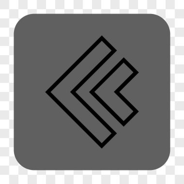 Yön sol yuvarlak kare düğme