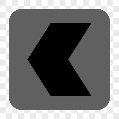 Yön sol yuvarlak kare düğme