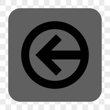 Yön sol yuvarlak kare düğme