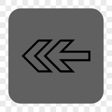 Yön sol yuvarlak kare düğme