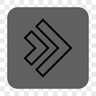 Yön sağ yuvarlak kare düğme