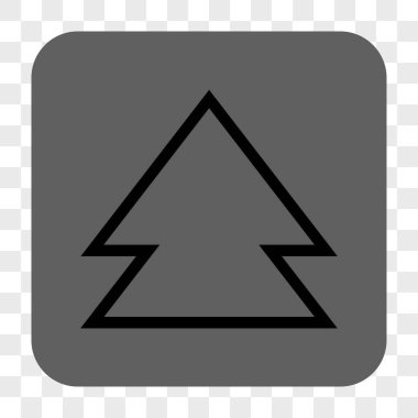 Yön yukarı yuvarlak kare düğme