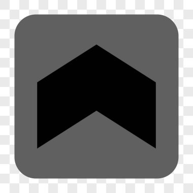 Yön yukarı yuvarlak kare düğme