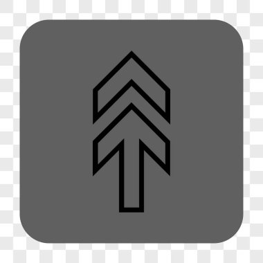 Yön yukarı yuvarlak kare düğme