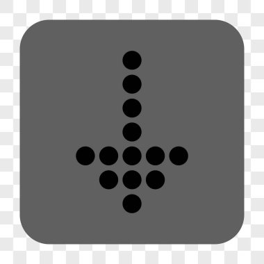 Yuvarlatılmış Kare düğme aşağı noktalı ok