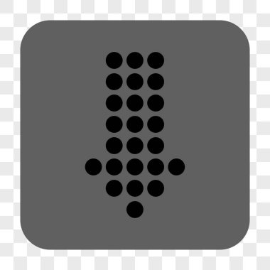 Yuvarlatılmış Kare düğme aşağı noktalı ok