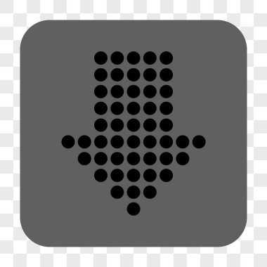 Yuvarlatılmış Kare düğme aşağı noktalı ok