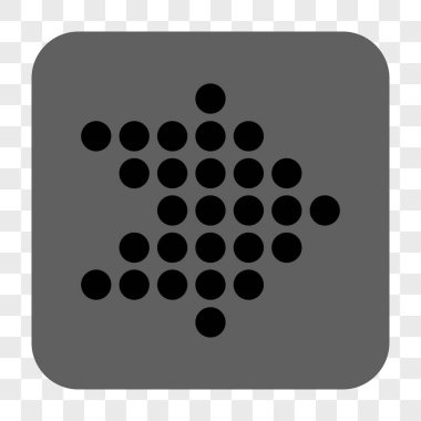 Noktalı ok sağ yuvarlak kare düğme