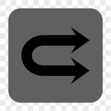 Çift sağ ok yuvarlak kare düğme