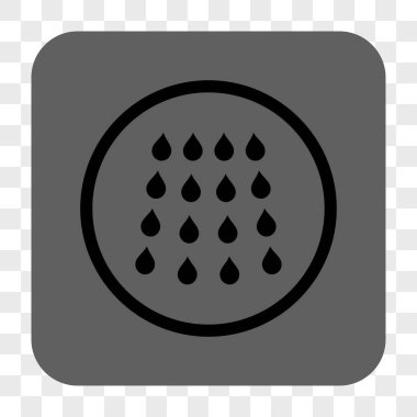 Damla kare düğme yuvarlak