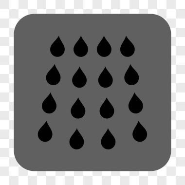 Damla kare düğme yuvarlak