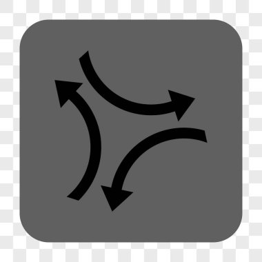 Exchange okları yuvarlak kare düğme