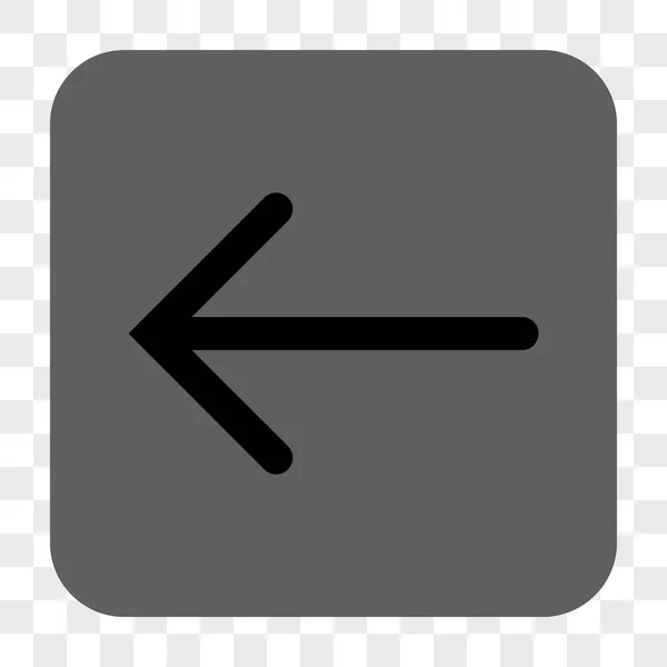Pil vänster avrundat fyrkantig knapp — Stock vektor