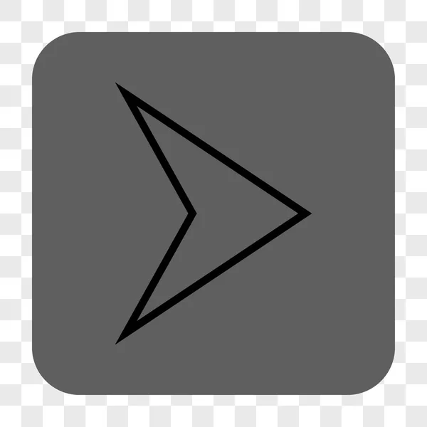 Arrowhead botão quadrado direito arredondado —  Vetores de Stock