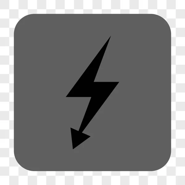 Ηλεκτρικό απεργία στρογγυλεμένο τετράγωνο κουμπί — Διανυσματικό Αρχείο
