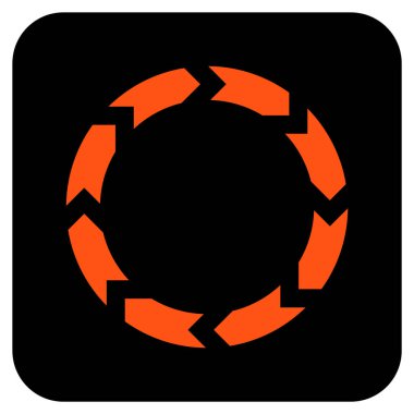 Dolaşım düz kare vektör simgesi