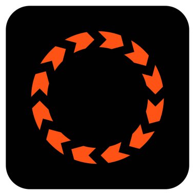 Dolaşım düz kare vektör simgesi