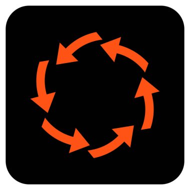 Dolaşım düz kare vektör simgesi