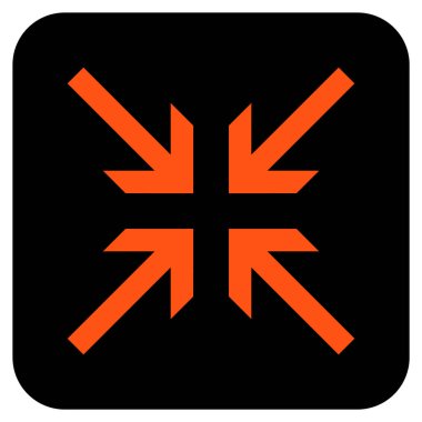 Oklar düz kare vektör simge collide