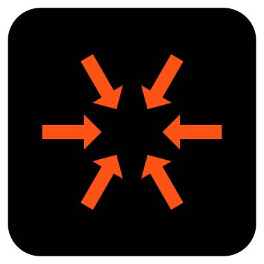 Kompakt oklar düz kare vektör simgesi