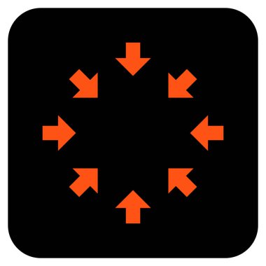 Kompakt oklar düz kare vektör simgesi