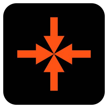 Oklar düz kare vektör simge sıkıştırmak