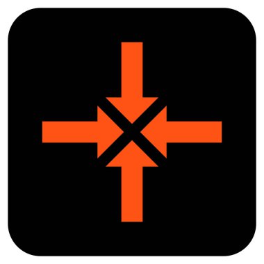 Oklar düz kare vektör simge sıkıştırmak