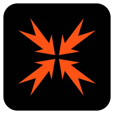 Sıkıştırma OK düz kare vektör simgesi