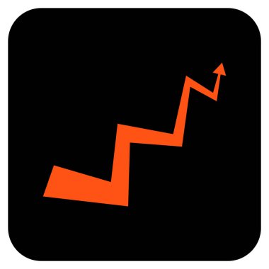 Eğri ok düz kare vektör simgesi