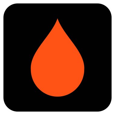 Düz kare vektör simge damla