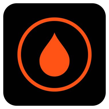 Düz kare vektör simge damla