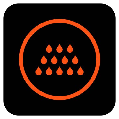 Damla düz kare vektör simgesi