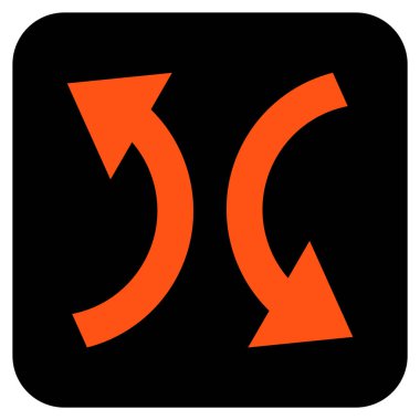 Exchange oklar düz kare vektör simgesi