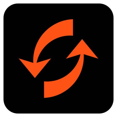 Exchange oklar düz kare vektör simgesi