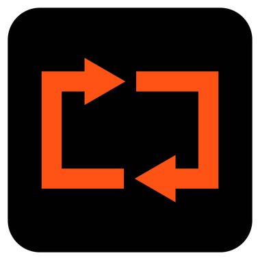 Exchange oklar düz kare vektör simgesi