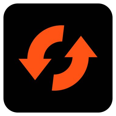 Exchange oklar düz kare vektör simgesi