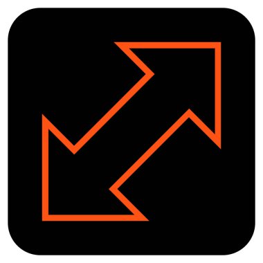 Exchange çapraz düz kare vektör simgesi