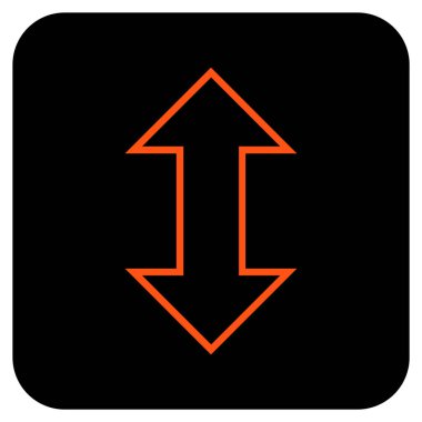 Exchange dikey düz kare vektör simgesi