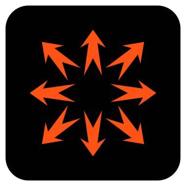 Oklar düz kare vektör simgesini genişletin