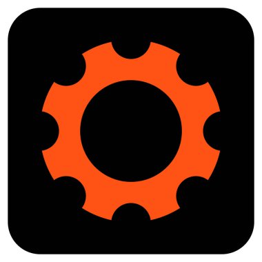 Vites düz kare vektör simgesi